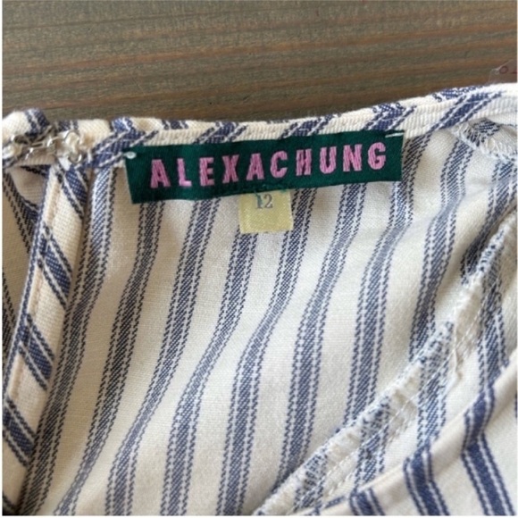 Alexa Chung Striped Long Sleeve Ruffle Top - Picture 6 of 8